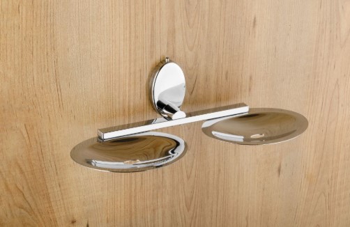 Jewel JC-907 Double Soap Dish Bathroom Accessory for Home, Hotel and Apartment Washrooms, Elegant and Practical Dual Soap Holder for Organized Everyday Use, Decor and Value 